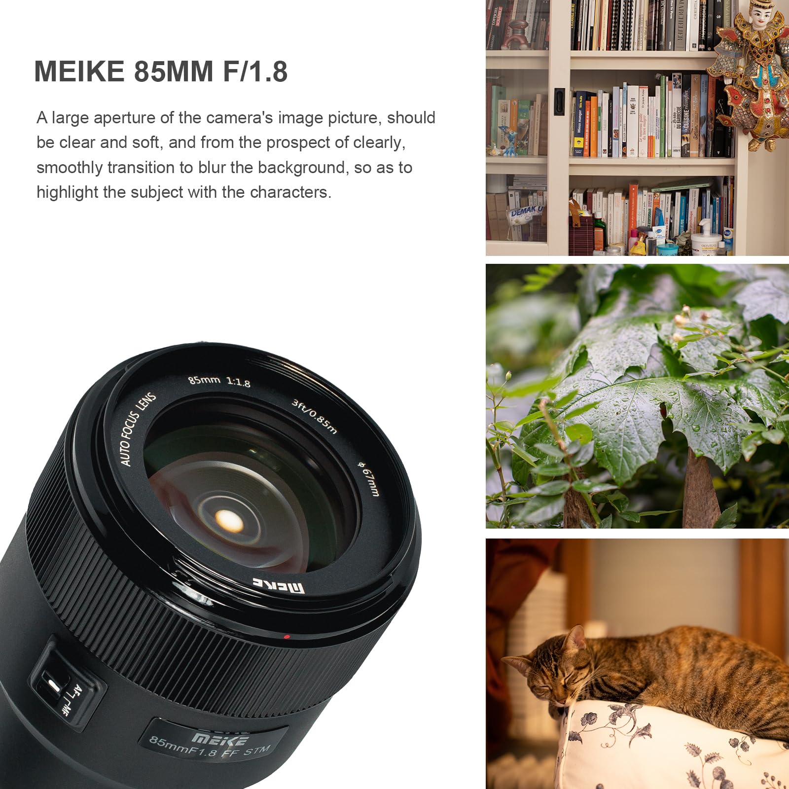 Meike 85mm F1.8 SE II STM Nikon Z Mount Lens, Large Aperture Full